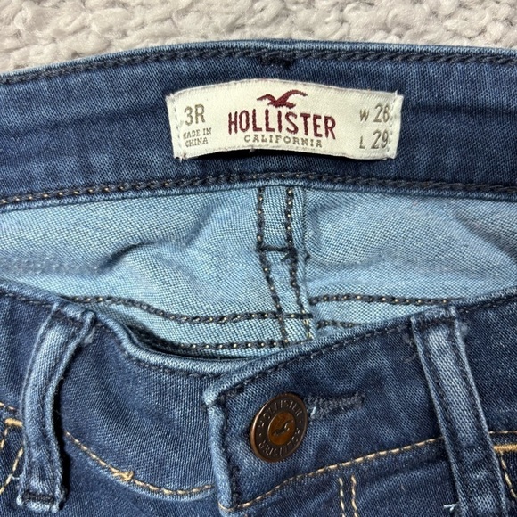 Hollister Jeans Womens 3 Skinny Dark Wash Classic Denim Casual Basic Stretch - Picture 2 of 4